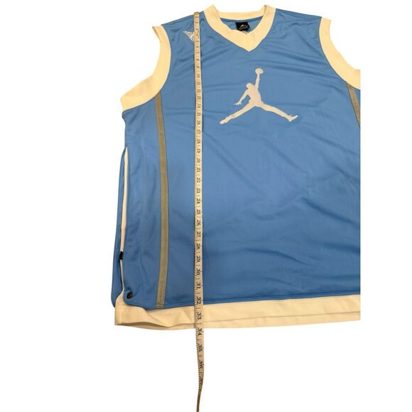 NWT Jordan Melo Warm-Up Jersey Men’s XL Blue White Jumpman Carmelo Anthony Retro - Picture 9 of 10
